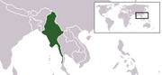 Union du Myanmar - Carte